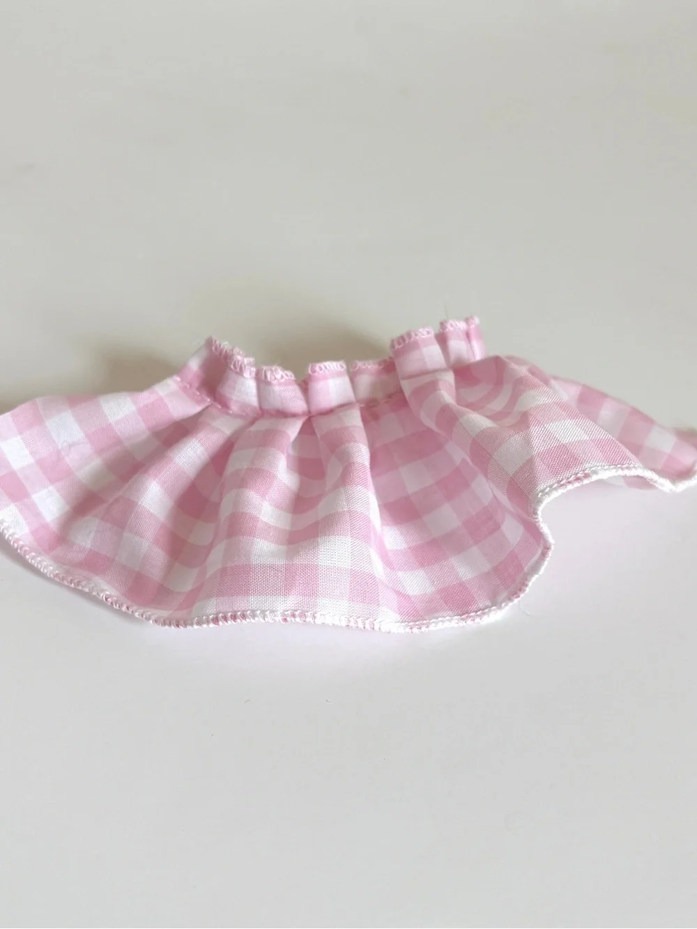 Pink Gingham Removable Ruffle for Pets